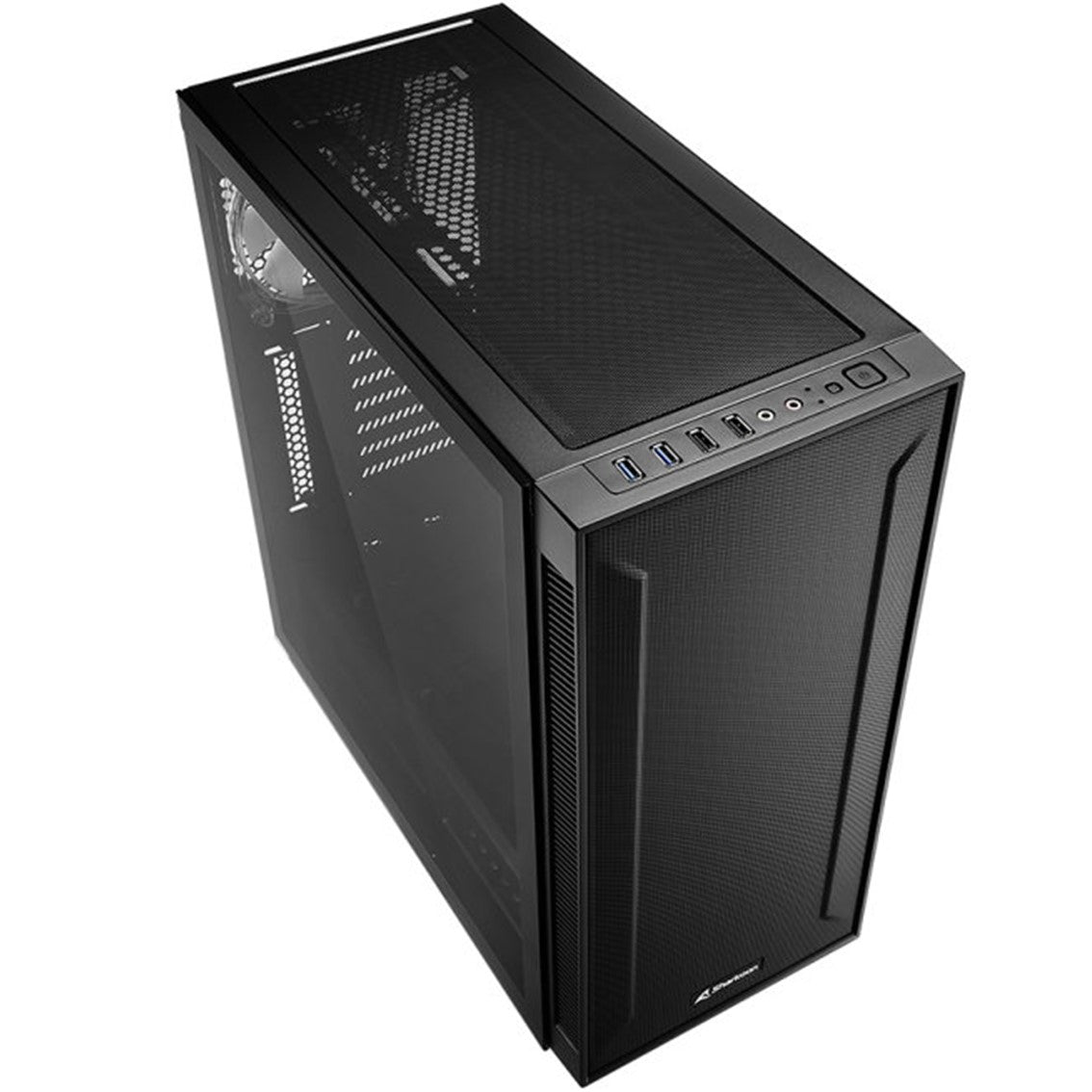 Caja sharkoon tg6m atx 2xusb3.0 2xusb2.0 sin fuente rgb