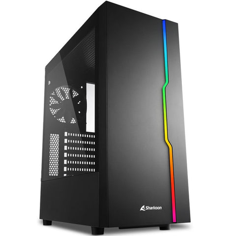 Caja sharkoon rgb slider atx 2xusb3.0 2xusb2.0 sin fuente negro