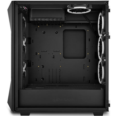 Caja atx sharkoon rev300 2xusb3.0 rgb sin fuente negro