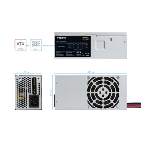 Fuente alimentacion tooq ecopower ii tfx 500w oem