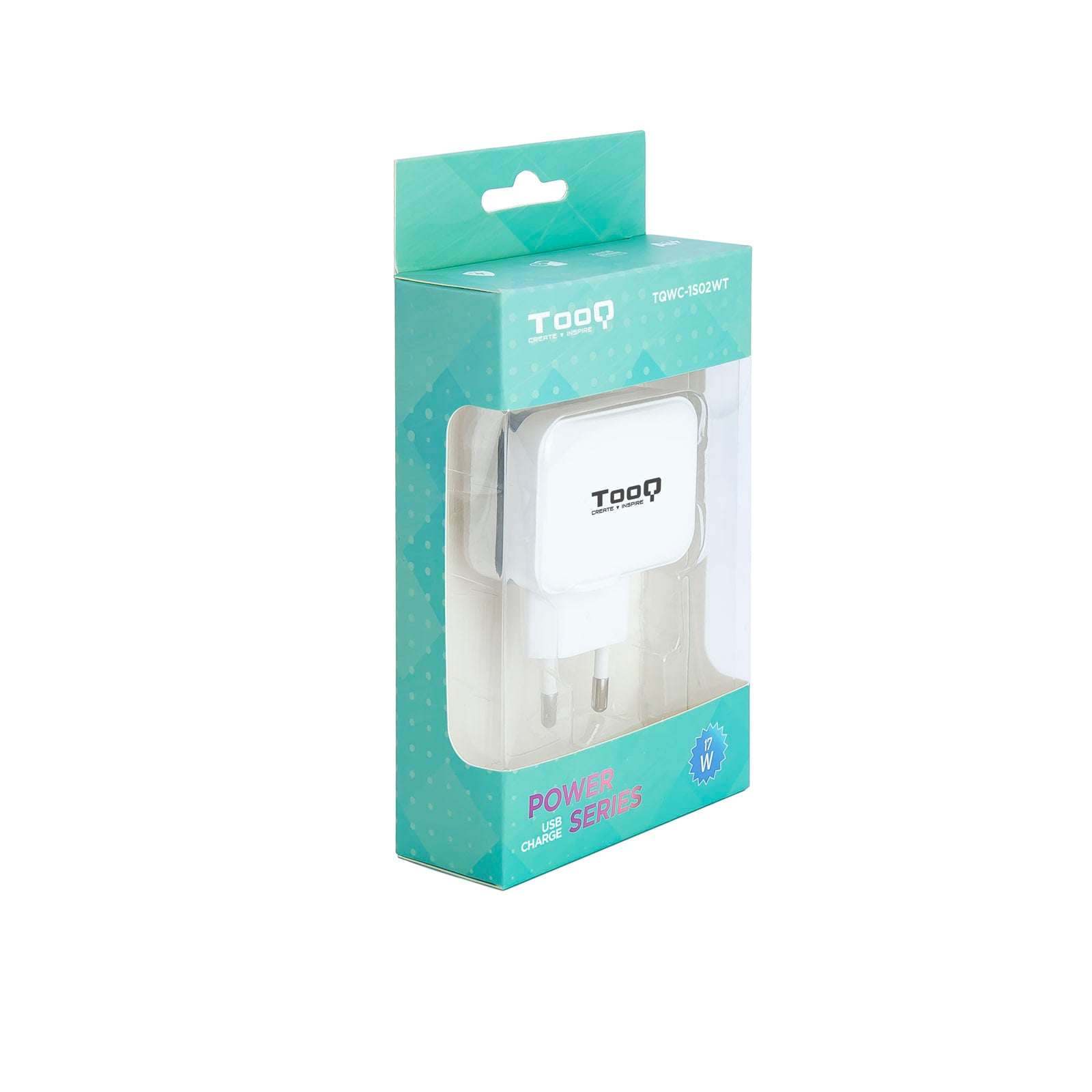 Cargador pared usb tooq tqwc - 11s02wt 2xusb 3.4 blanco