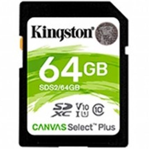 Memoria sdxc 64gb kingston canvas select plus uhs - i u3 - cl10 - r: 100mb - s  w:85mb - s