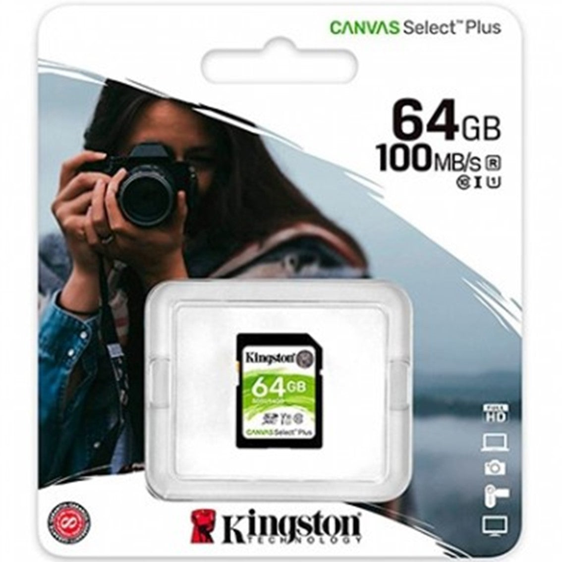 Memoria sdxc 64gb kingston canvas select plus uhs - i u3 - cl10 - r: 100mb - s  w:85mb - s