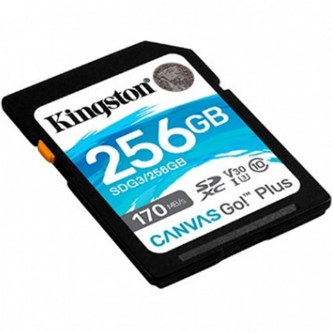 Memoria sdxc 256gb kingston canvas go uhs - i cl1 r: 170mb - s  w:90mb - s