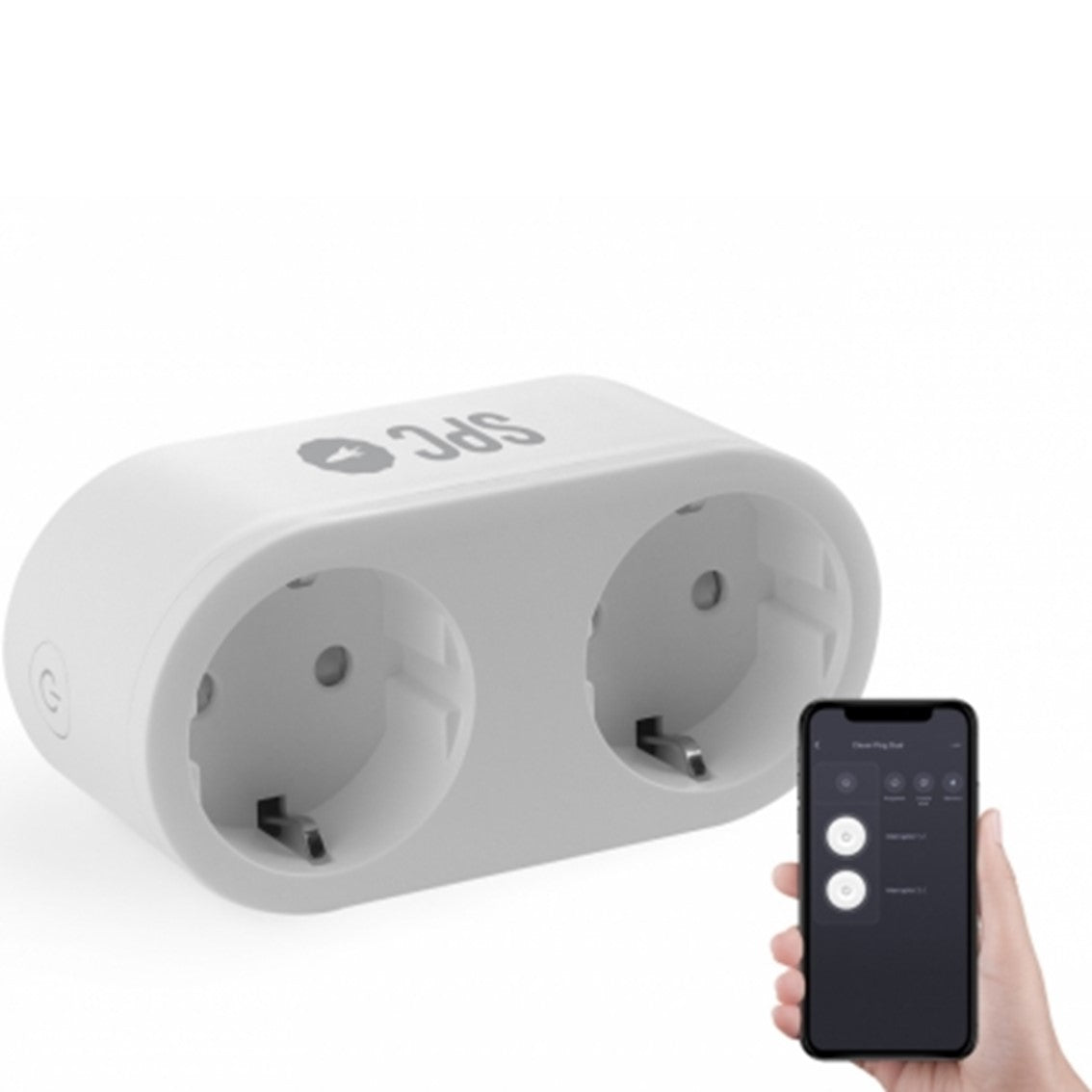 Enchufe inteligente spc clever plug dual 2xschuko -  spc iot -  comando voz