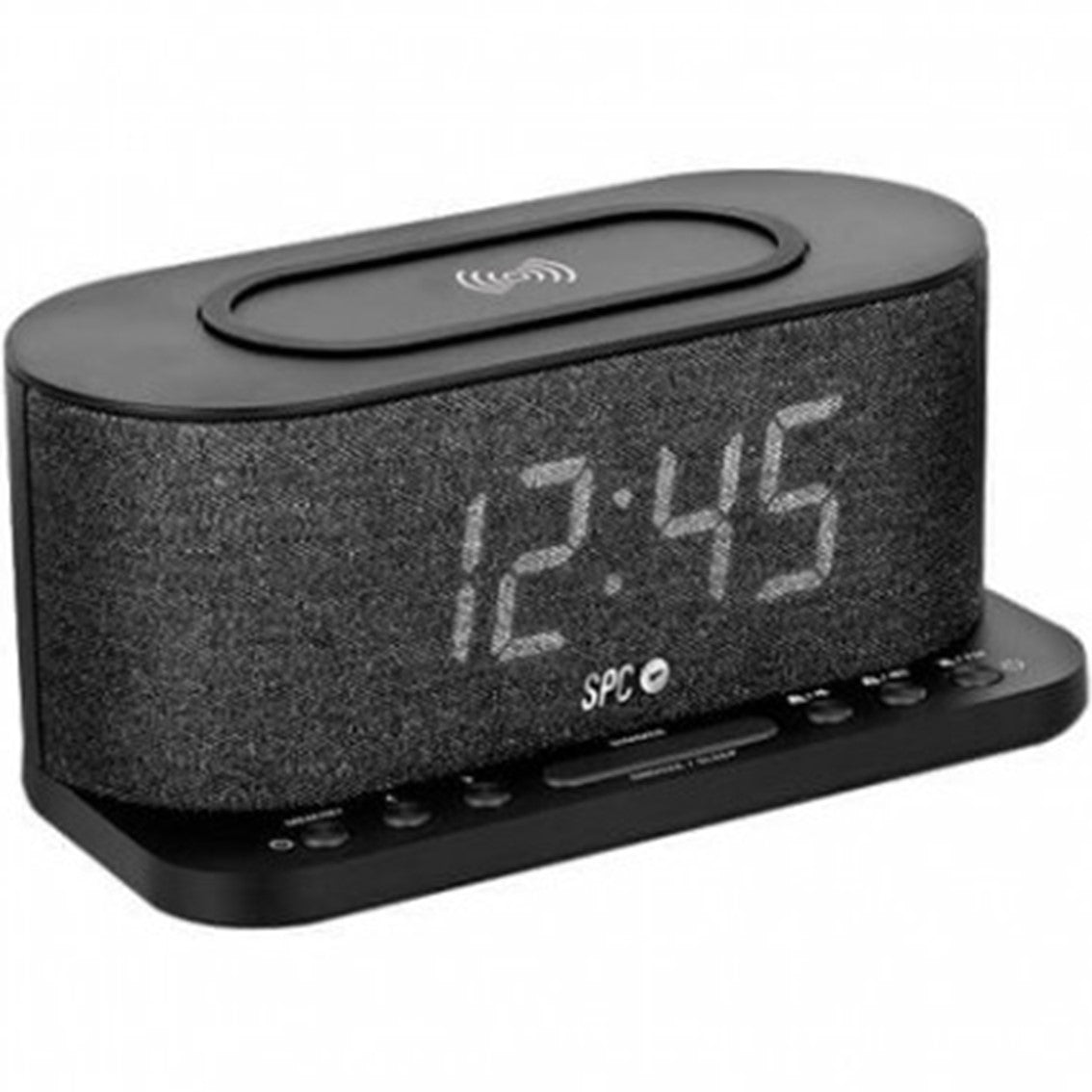 Radio despertador spc gisli negro pantalla led -  2xalarmas -  radio fm -  m.sleep -  carga wireless