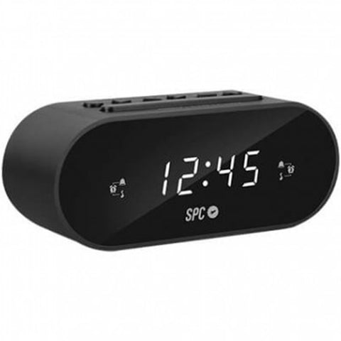 Radio despertador spc frodi negro pantalla led -  2xalarmas config. -  10xmemo.fm -  m.sleep