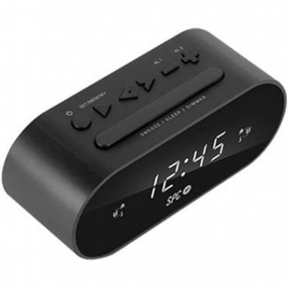 Radio despertador spc frodi negro pantalla led -  2xalarmas config. -  10xmemo.fm -  m.sleep