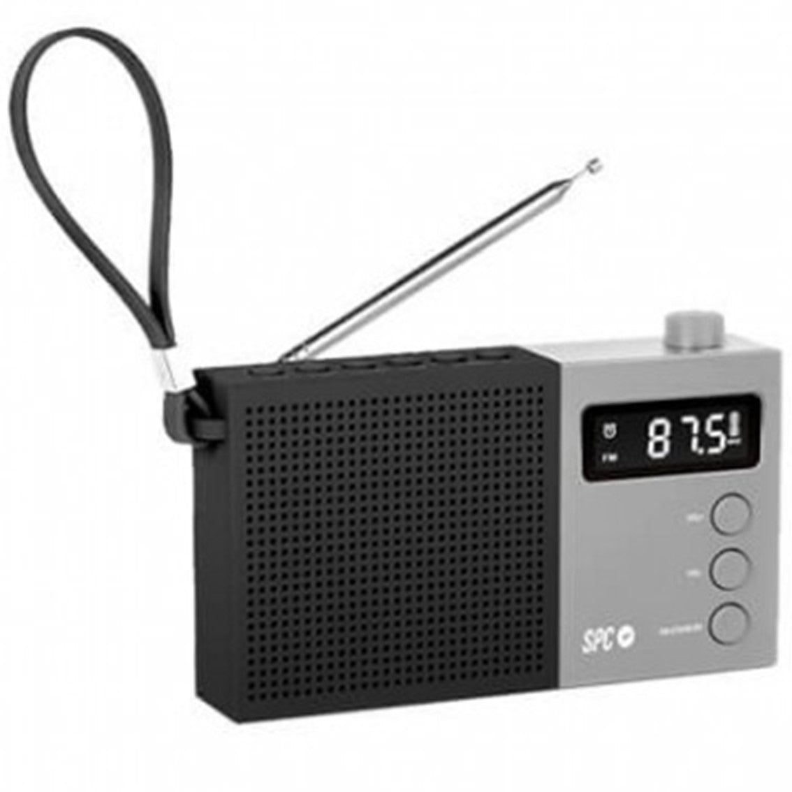 Radio despertador spc jetty max negro pantalla led -  reloj -  alarma -  fm -  50 emisoras -  aux in