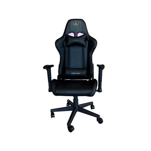Silla gaming keep out racing pro rgb incluye cojines cervical y lumbar