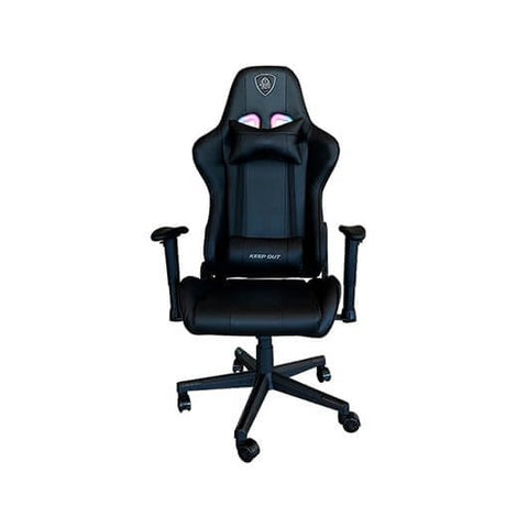 Silla gaming keep out racing pro rgb incluye cojines cervical y lumbar