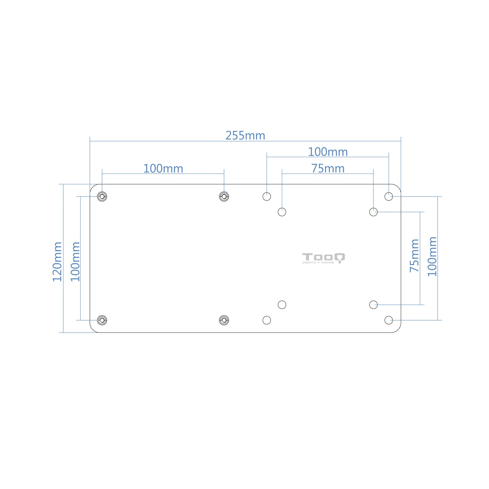 Soporte vesa mini pc tooq tcch0007 - b 75x75 - 100x100 negro