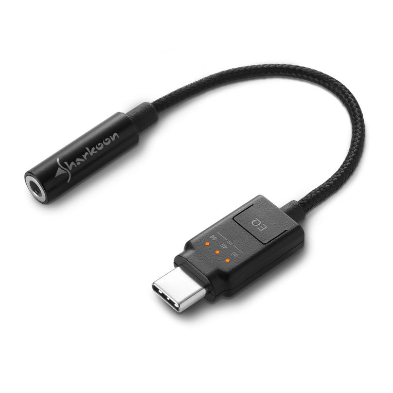 Tarjeta de sonido sharkoon dac mobile usb - c