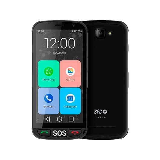 Telefono movil smartphone spc apolo black quadcore -  5pulgadas -  16gb - msd -  radio -  bt -  5+2mp -  android 10 -  whatsapp