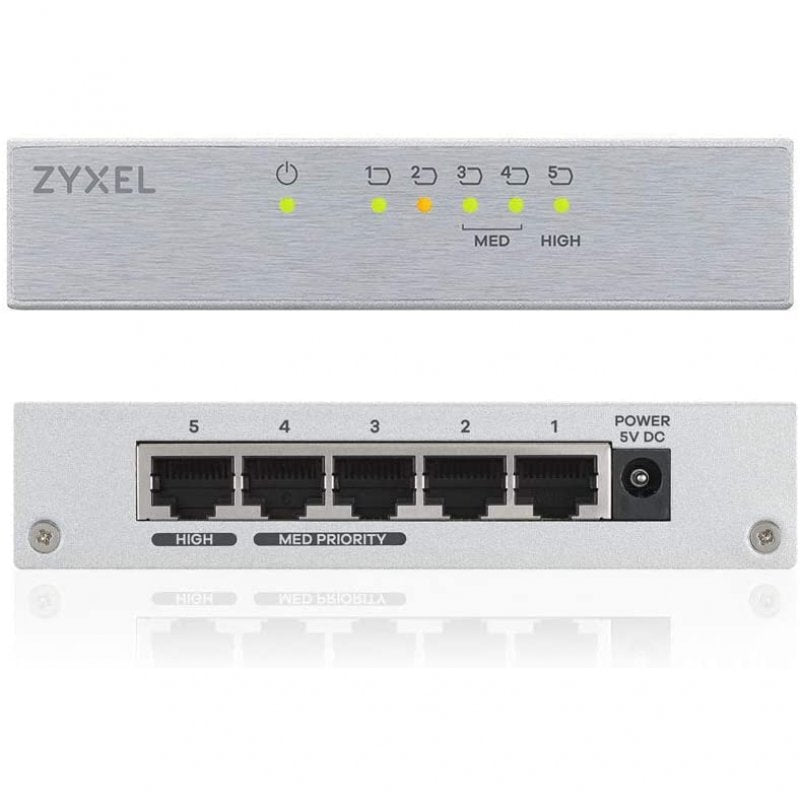 Switch 5 puertos zyxel - full duplex 10 - 100 - 1000