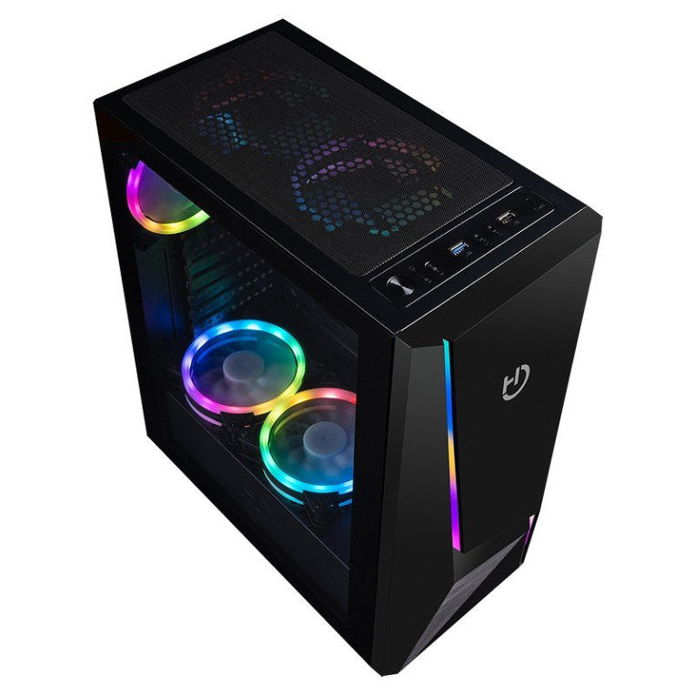 Caja ordenador gaming hiditec atx v20 pro argb cristal templado