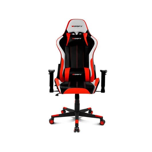 Silla gaming drift dr175 rojo incluye cojines cervical y lumbar