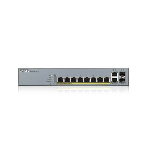 Switch 12 puertos zyxel gs1350 - 12hp 12x gigabit poe 130w gestionable enracable
