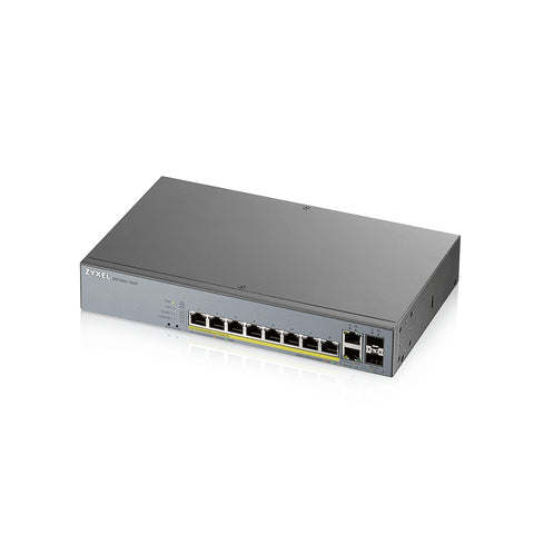 Switch 12 puertos zyxel gs1350 - 12hp 12x gigabit poe 130w gestionable enracable