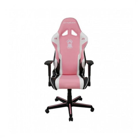 Silla gaming dxracer racing pink - white incluye cojines cervical y lumbar -  gc - r95 - pwm - z1 - 81