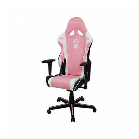 Silla gaming dxracer racing pink - white incluye cojines cervical y lumbar -  gc - r95 - pwm - z1 - 81