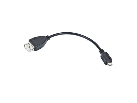 Cable usb lanberg micro m a usb tipo a f 2.0 otg negro 15cm oem