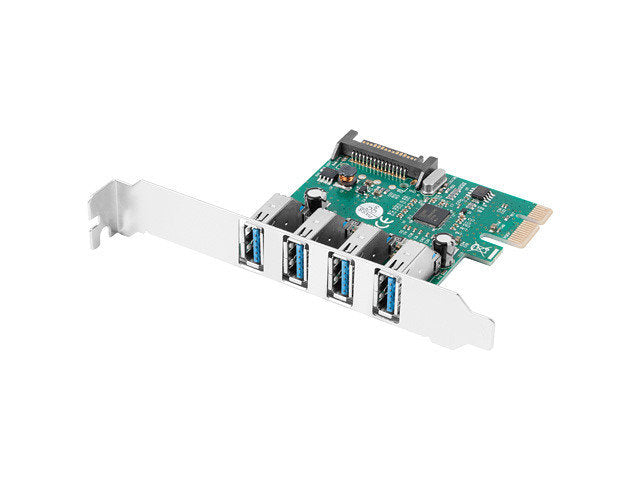 Tarjeta pci express lanberg x1 a 4x usb tipo a 3.1 gen1 low profile