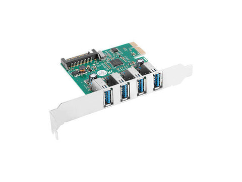 Tarjeta pci express lanberg x1 a 4x usb tipo a 3.1 gen1 low profile