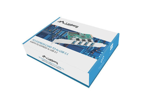 Tarjeta pci express lanberg x1 a 4x usb tipo a 3.1 gen1 low profile