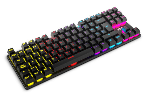 Teclado gaming krom kasic tkl rainbow rgb red switch usb