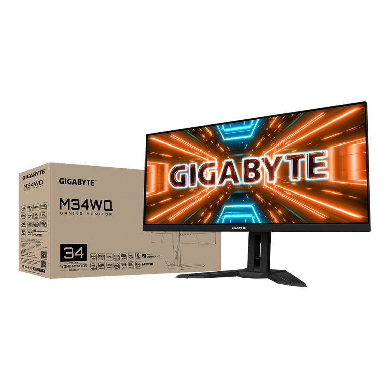 Monitor gaming gigabyte m34wq - ek 34pulgadas 3440x1440 wqhd panoramico 21:9