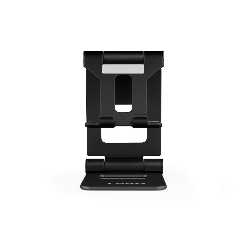 Soporte sobremesa tooq para telefono - tablet plegable slim negro