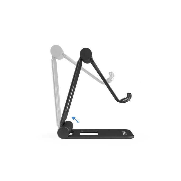 Soporte sobremesa tooq para telefono - tablet plegable slim negro