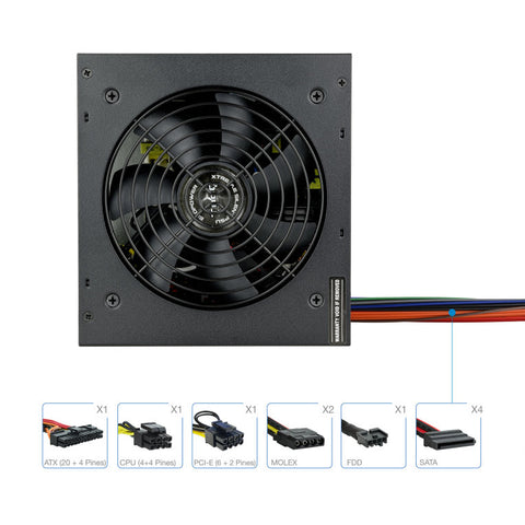 Fuente de alimentacion tooq tqep - 550sp atx 550w