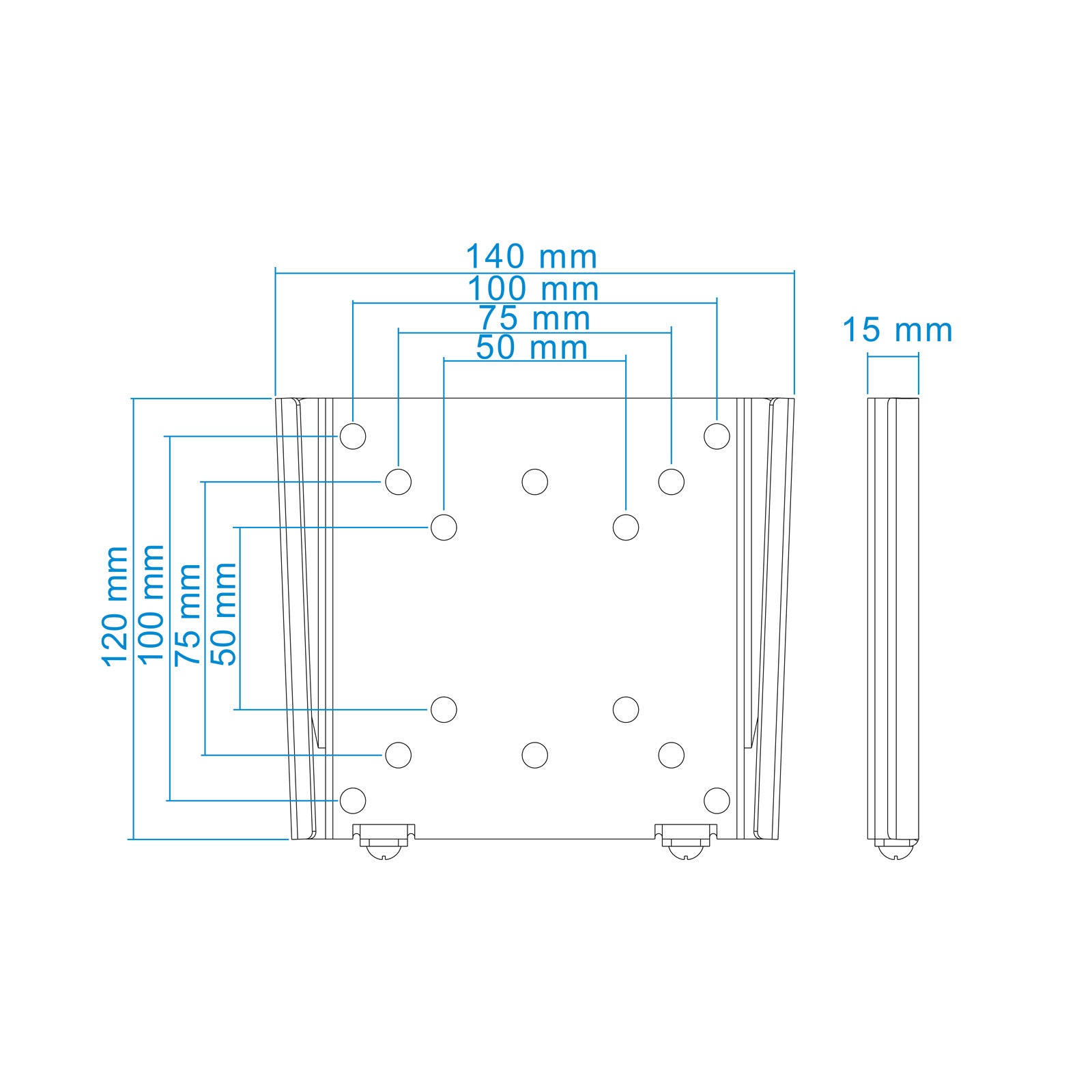 Soporte pared tv lp1023f - b 13pulgadas - 27pulgadas carga maxima 30kg negro