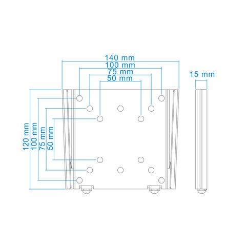 Soporte pared tv lp1023f - b 13pulgadas - 27pulgadas carga maxima 30kg negro