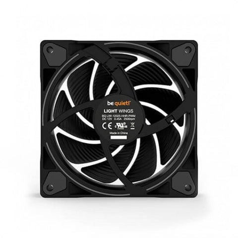 Ventilador 120x120 be quiet light wings high speed 2500rpm -  pwm -  argb