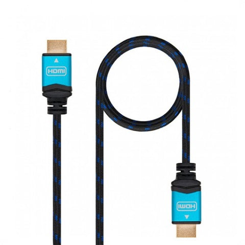 Cable hdmi (a) to hdmi (a) 4k 1.5m nanocable black  m - m - 60hz -  18gbps -  v2.0 -  trenzado