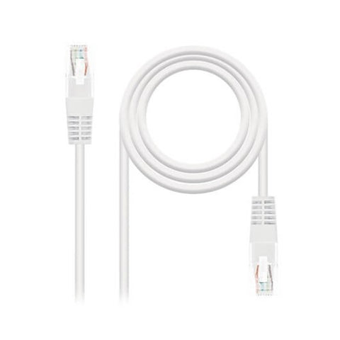 Latiguillo cable red utp cat5e rj45 nanocable 1m blanco awg24