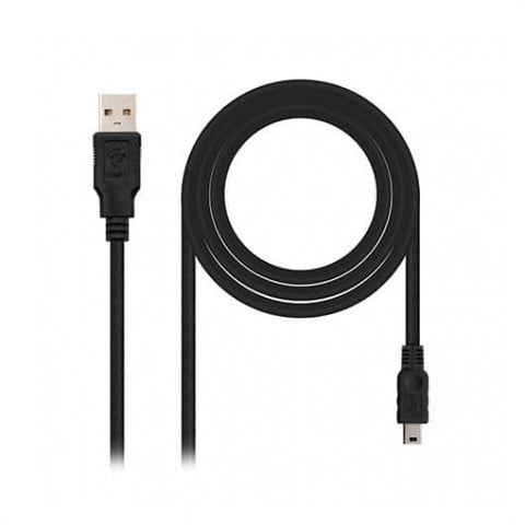 Cable usb(a) 2.0 a mini usb(b) nanocable 1.8m -  macho - macho -  negro