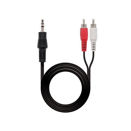 Cable audio 1xjack 3.5 to 2xrca 3m nanocable macho - macho