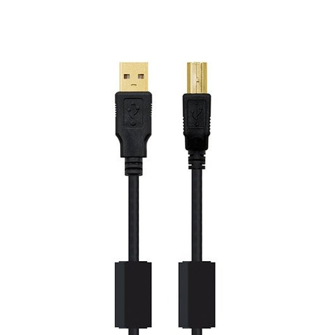 Cable ferrita usb(a) 2.0 a usb(b) 2.0 nanocable 5m negro macho - macho