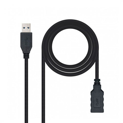 Cable usb(a) 3.0 a usb(a) 3.0 nanocable 2m negro macho - hembra