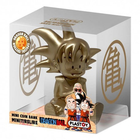 Figura hucha plastoy dragon ball son goku dorado