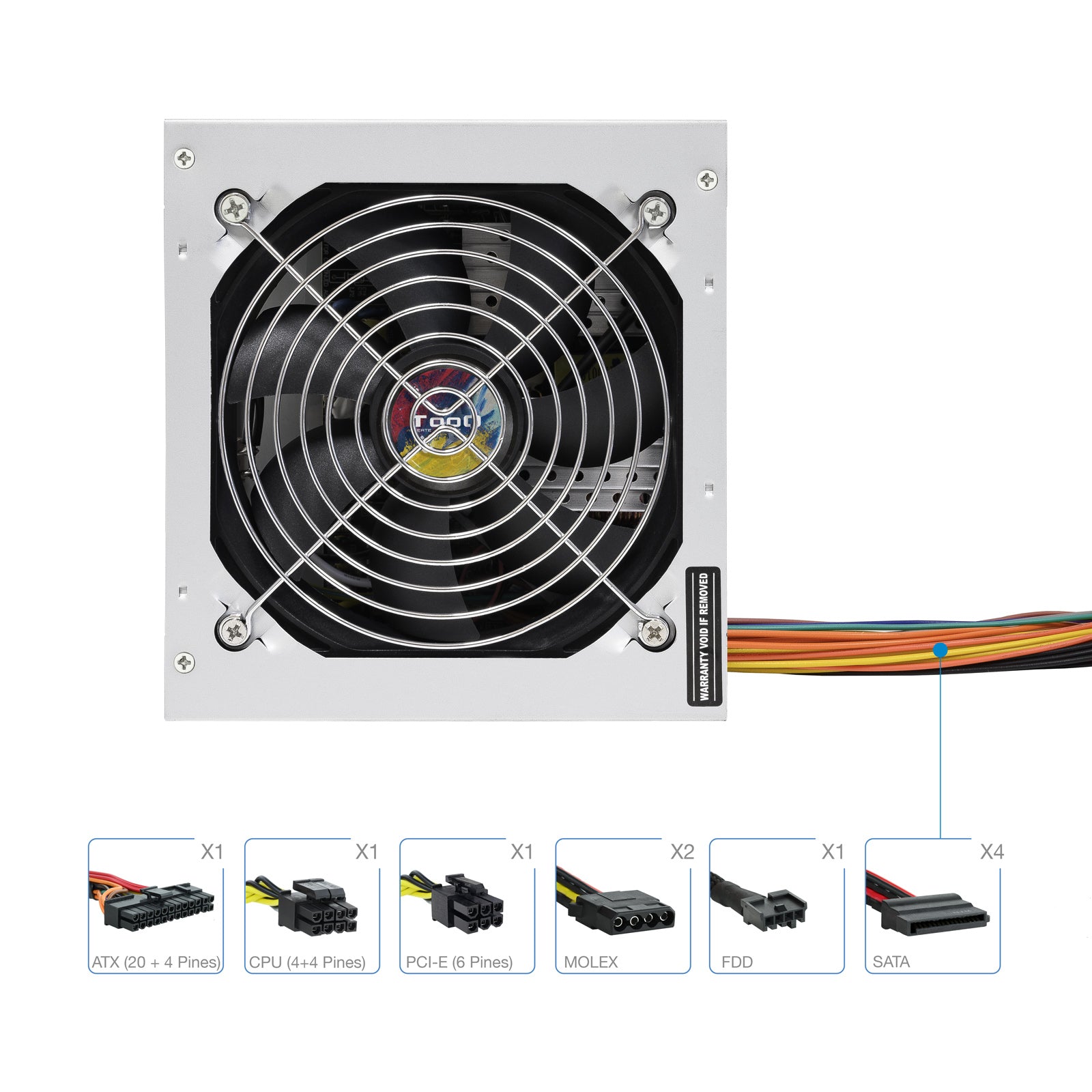 Fuente alimentacion tooq tqapolo - 500sp atx 500w