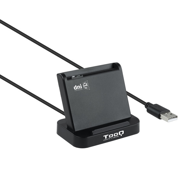 Lector de tarjetas externo tooq tqr - 220b dnie vision usb 2.0 negro