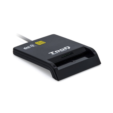 Lector de tarjetas externo tooq tqr - 211b dnie sim usb - c negro