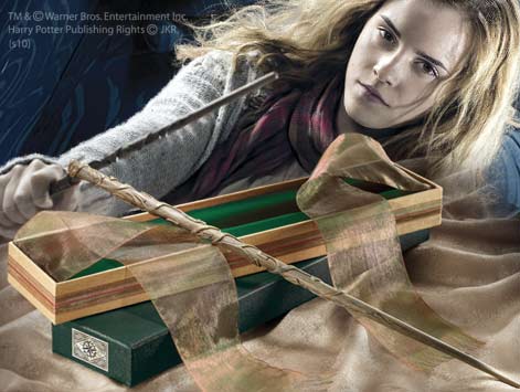 Replica the noble collection harry potter varita de hermione granger caja olivander