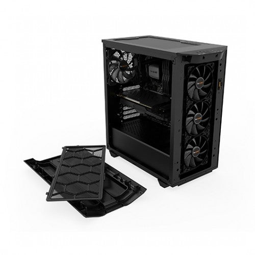 Caja ordenador gaming atx be quiet! pure base 500dx black tira led argb frontal - cristal templado -  3x ventiladores 140mm