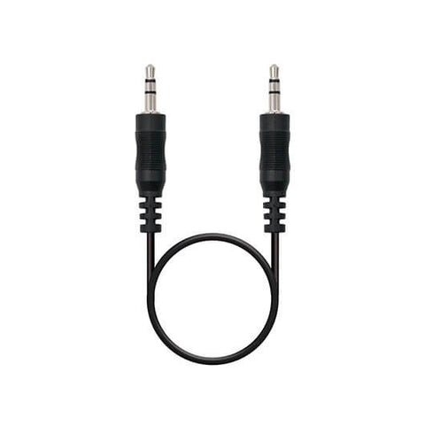 Cable audio jack - 3.5m a jack - 3.5m nanocable 0.3m -  macho - macho -  negro